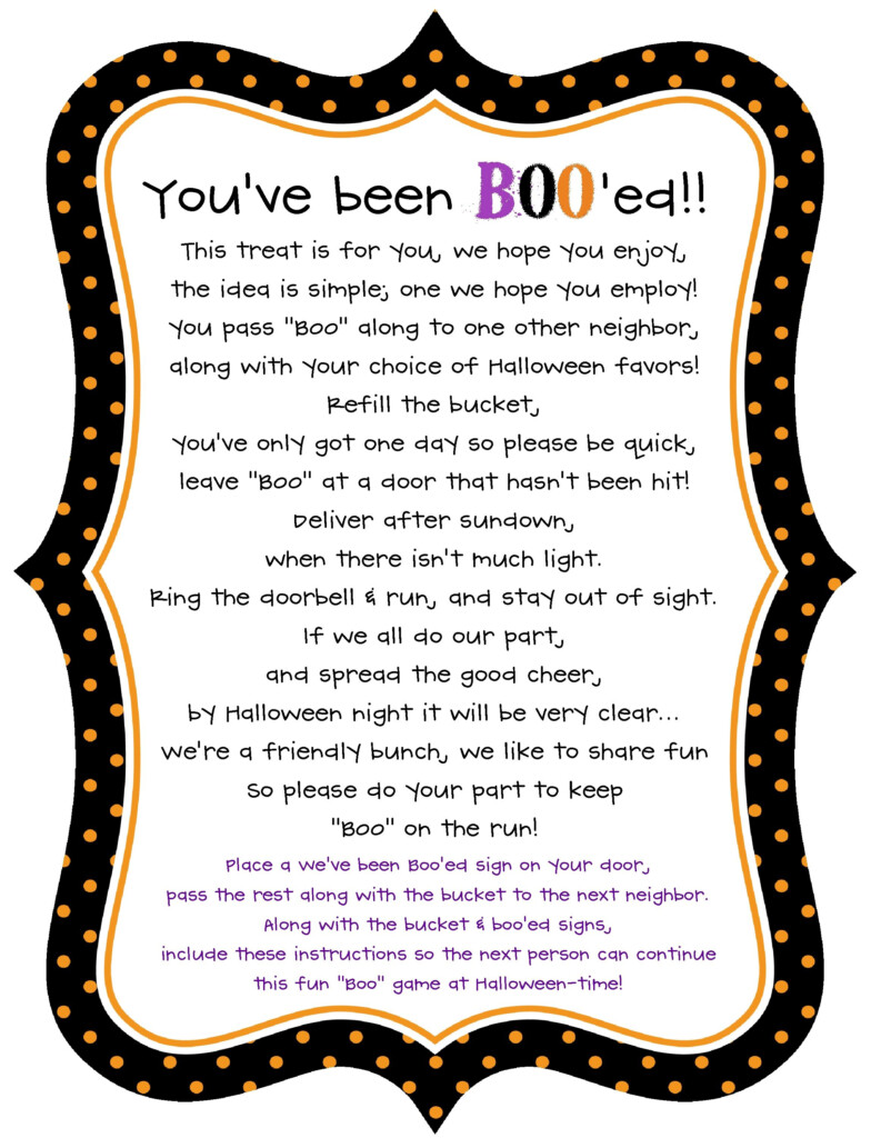 Boo Poem Printable