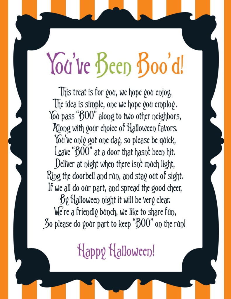 Boo Poem Printable