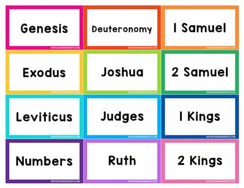 Books Of The Bible Flashcards Superstar Worksheets