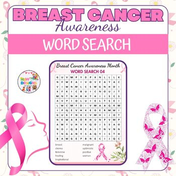 Breast Cancer Awareness Month Word Search Activity Printable Worksheets