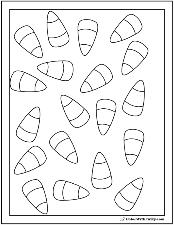 Candy Corn Coloring Page Printable Free