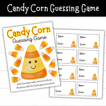 Candy Corn Guessing Game By Cute Printables 4 Kids TPT