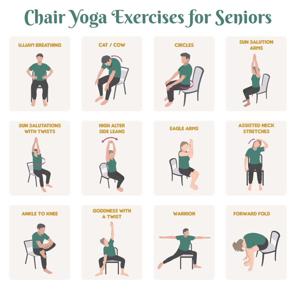 Chair Yoga Exercises For Seniors 20 Free Pdf Printables Artofit