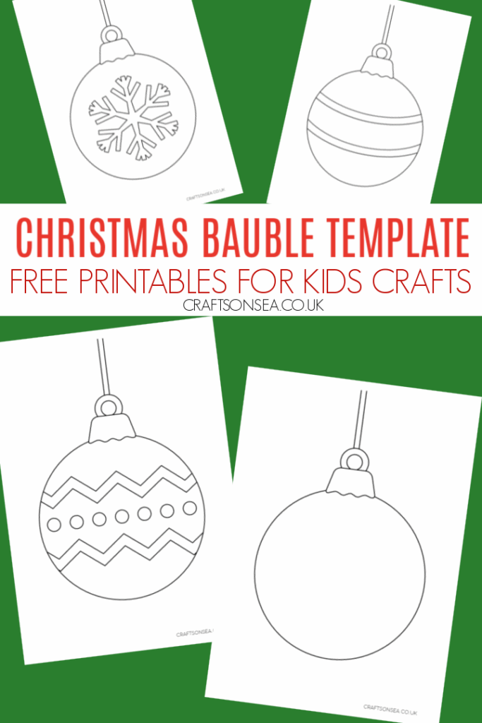 Christmas Bauble Template FREE Printable Outline Crafts On Sea