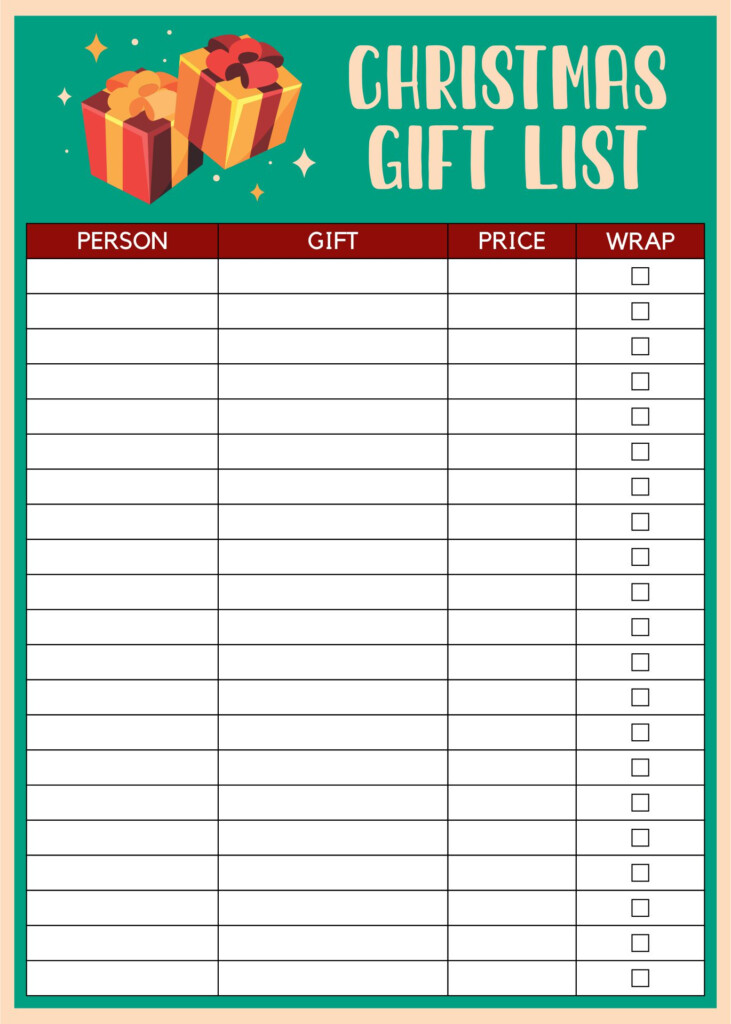 Christmas List Template 10 Free PDF Printables Printablee