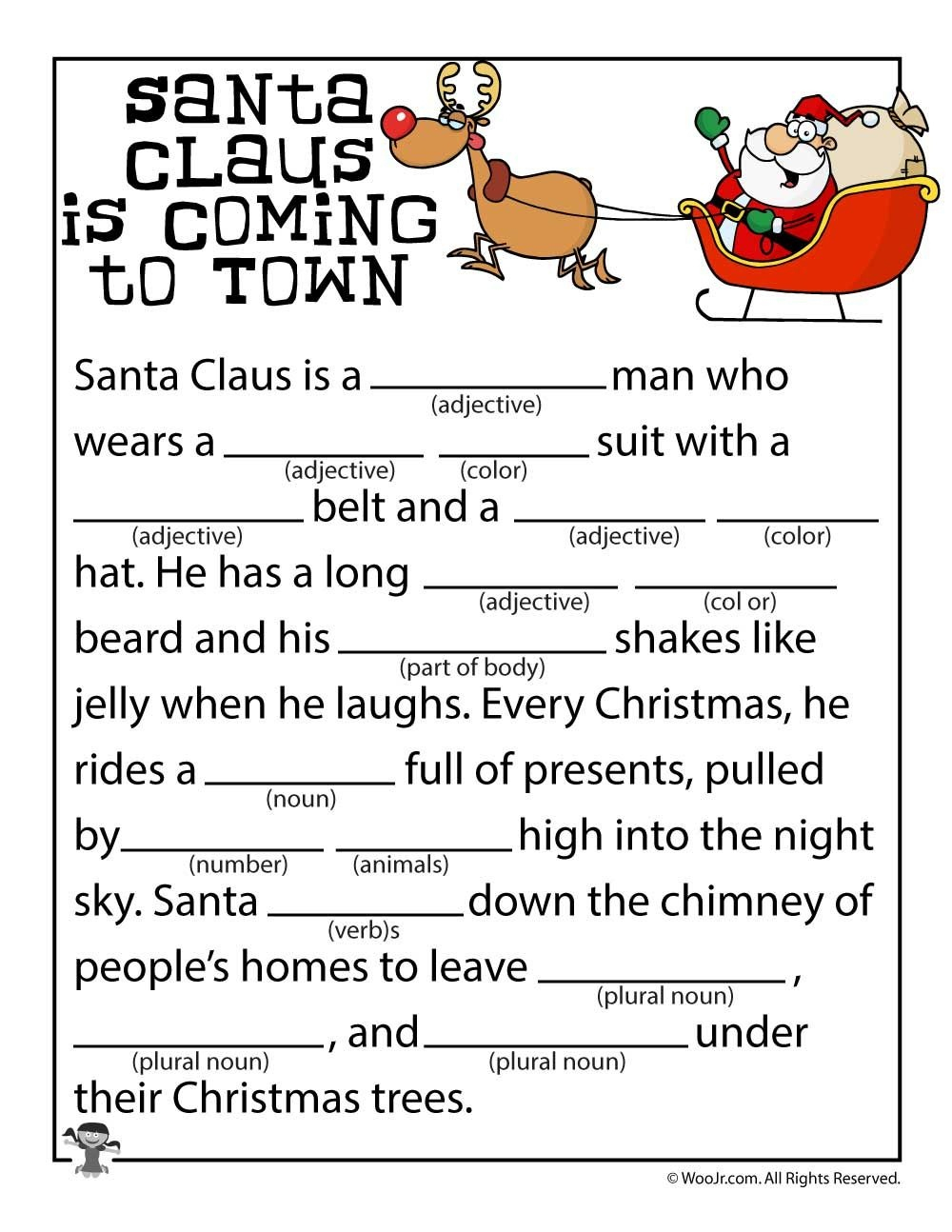 Christmas Mad Lib 2025 Printablemadlibs