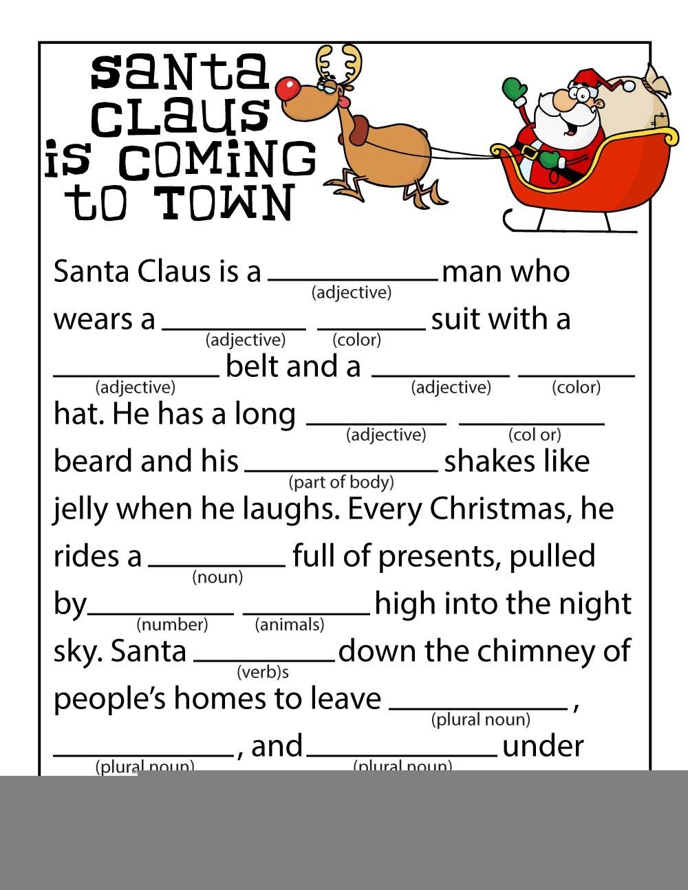 Christmas Mad Lib 2025 Printablemadlibs