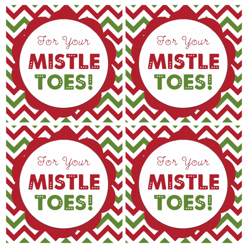 Christmas Mistletoe Gift Tags 10 Free PDF Printables Printablee