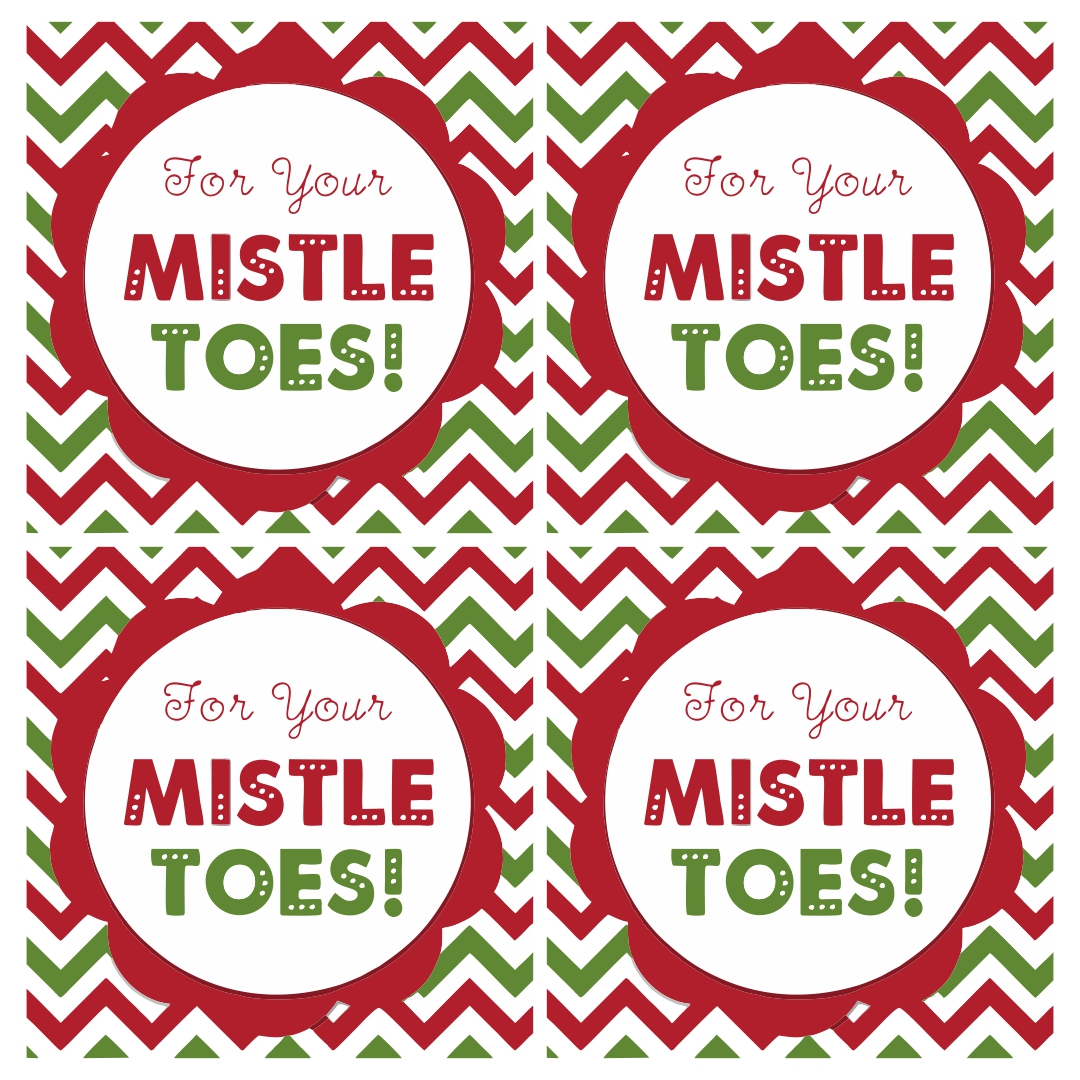 Christmas Mistletoe Gift Tags 10 Free PDF Printables Printablee
