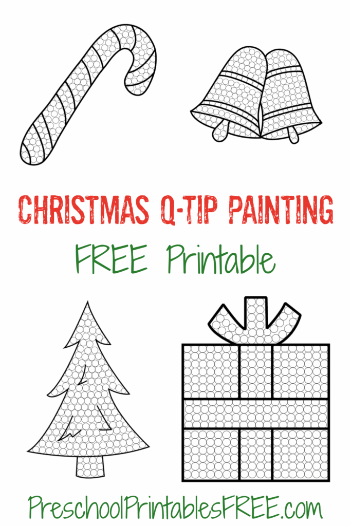 Christmas Q Tip Painting For Preschoolers printable Free Preschool 
