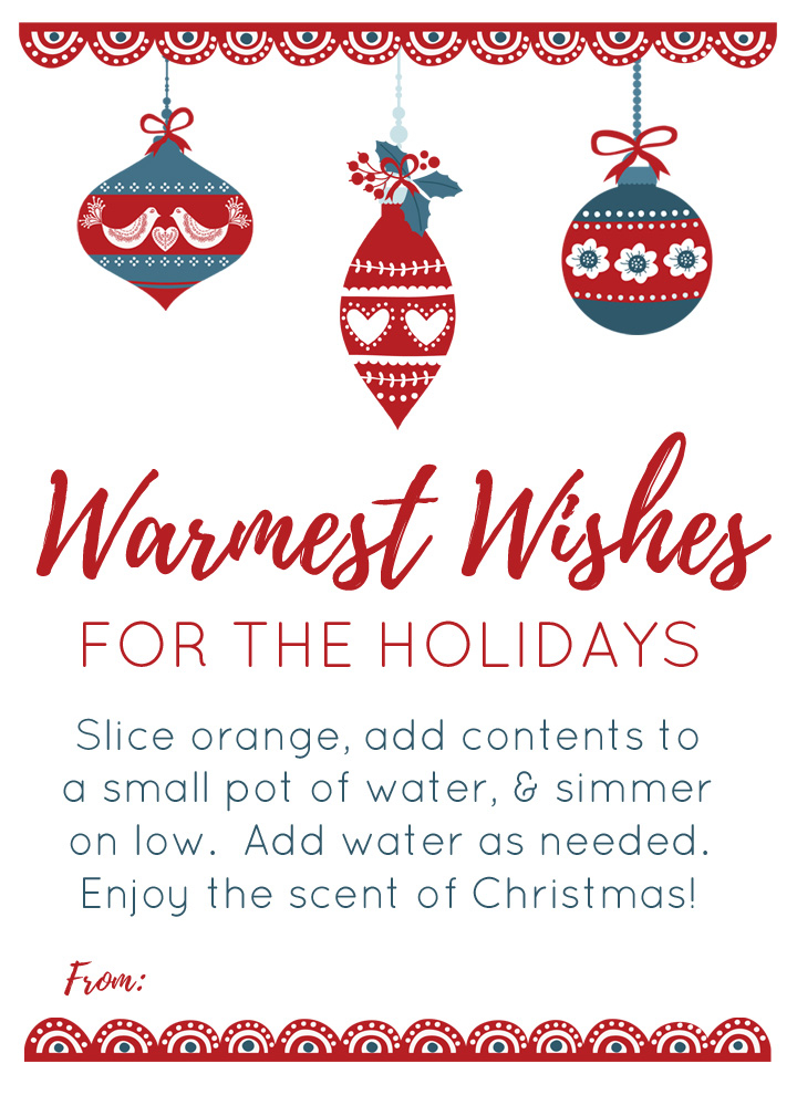 Christmas Simmer Pot Printable