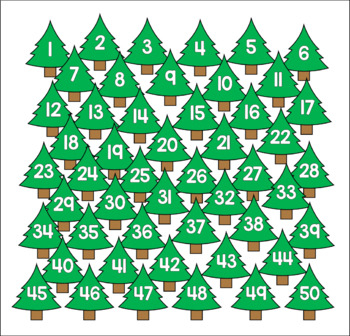 Christmas Theme Numbers 1 50 Clipart By Mermaidteacher TPT