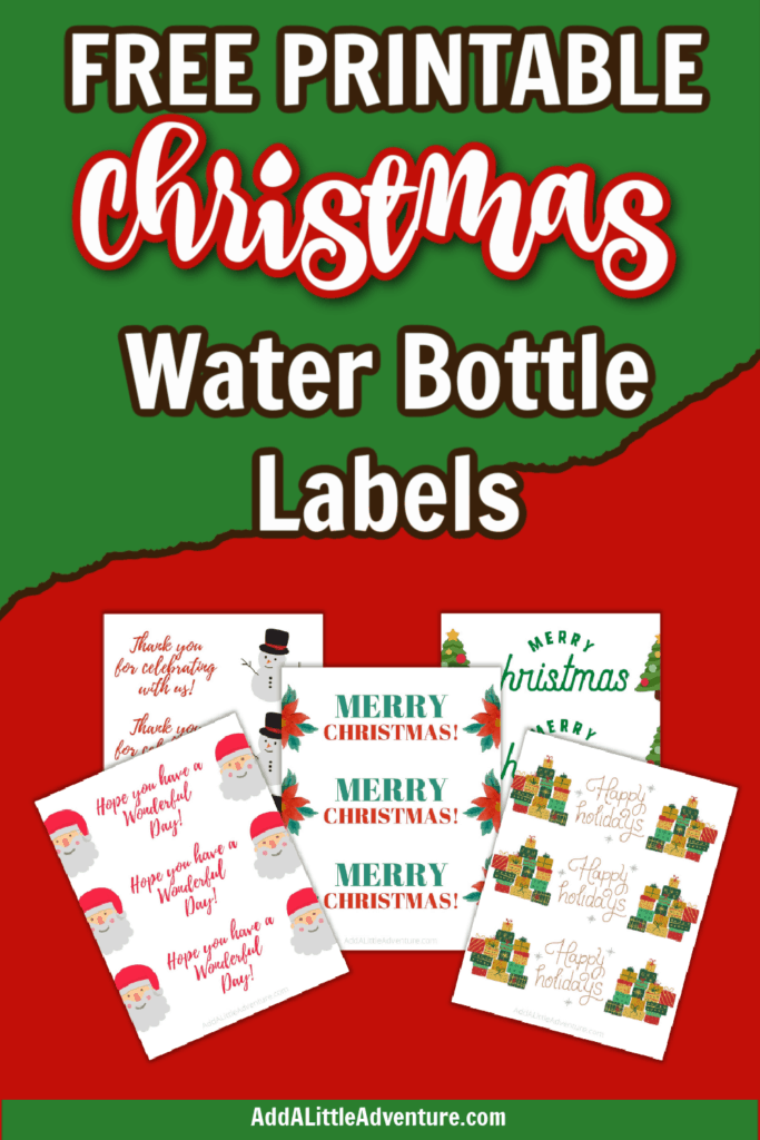 Christmas Water Bottle Labels Add A Little Adventure