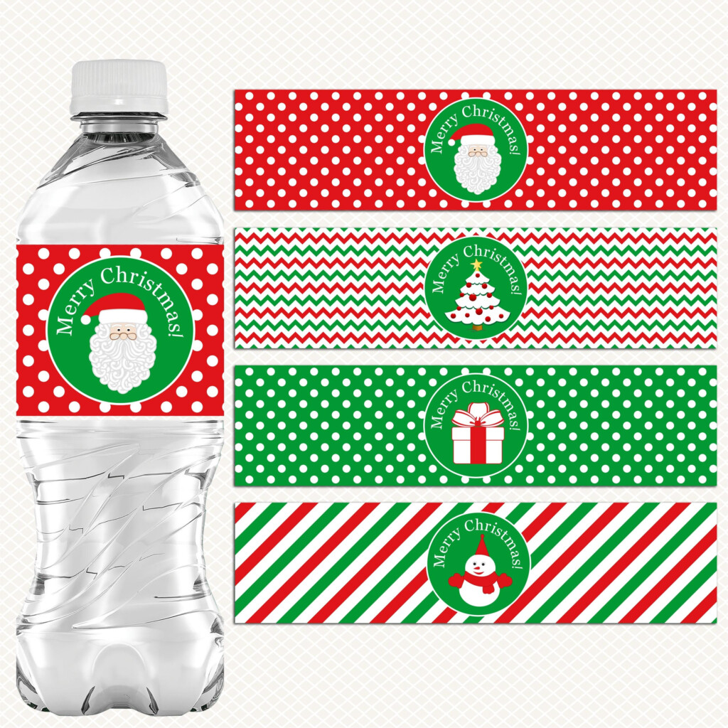 Christmas Water Bottle Labels Free Printable Printable Templates Protal