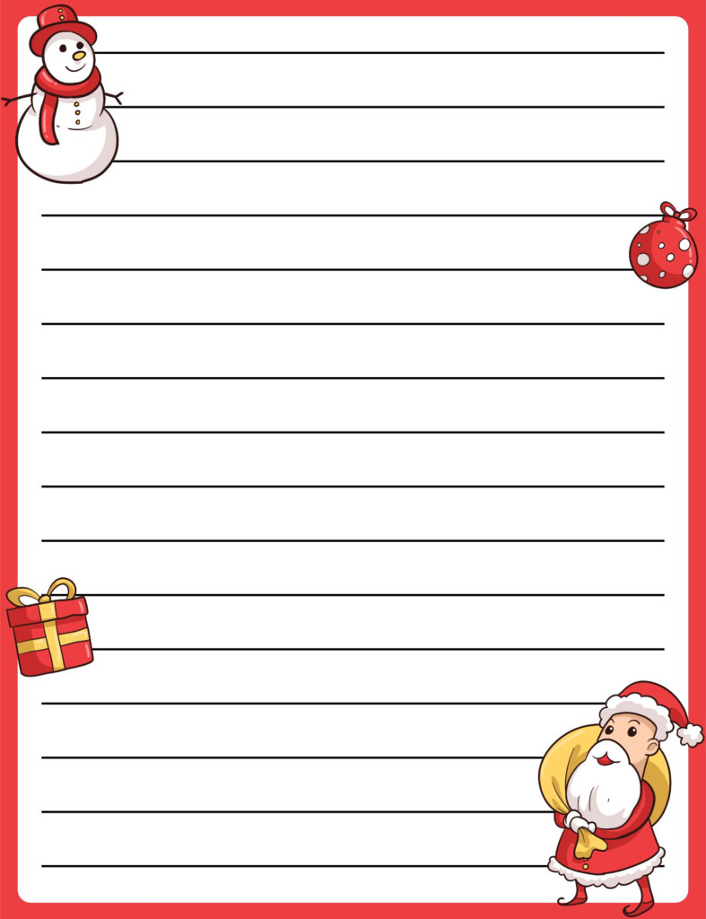 Christmas Writing Paper Template 15 Free PDF Printables Printablee