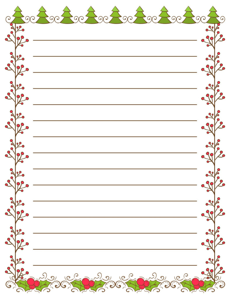Christmas Writing Paper Template 15 Free PDF Printables Printablee
