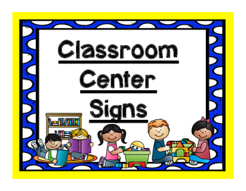 Classroom Centers Signs