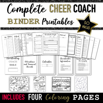 Complete Cheer Coach Binder Printables By CheerForEcon TpT