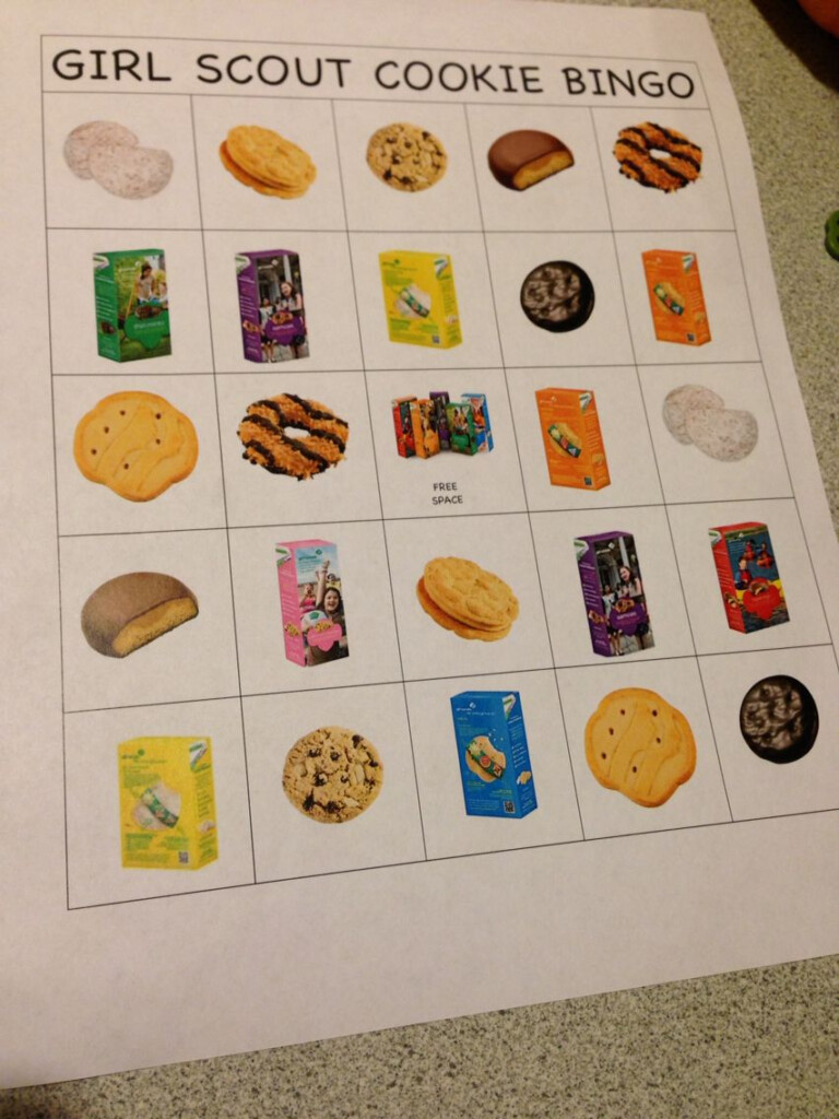 Cookie Bingo That I Made To Help Our Girls Become Familiar With Cookies 