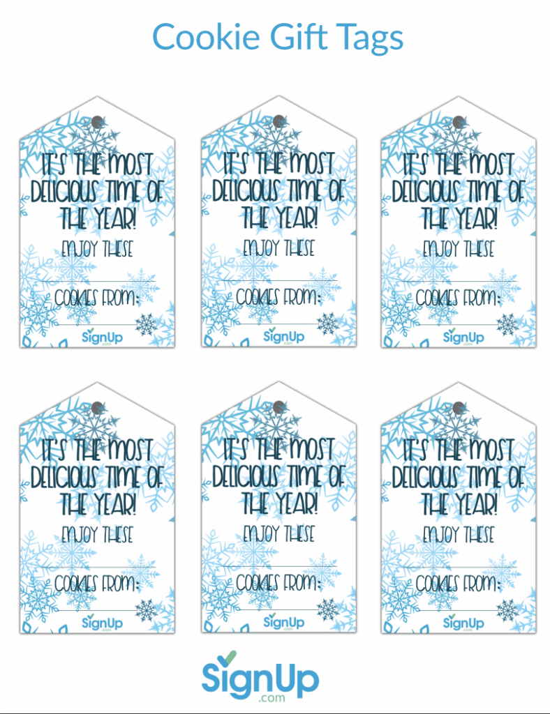 Cookie Gift Tags Free Printable