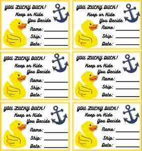 CRUISE DUCK TAGS Free Printable Guide For Geek Moms