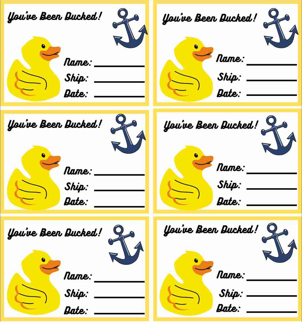 CRUISE DUCK TAGS Free Printable Guide For Geek Moms