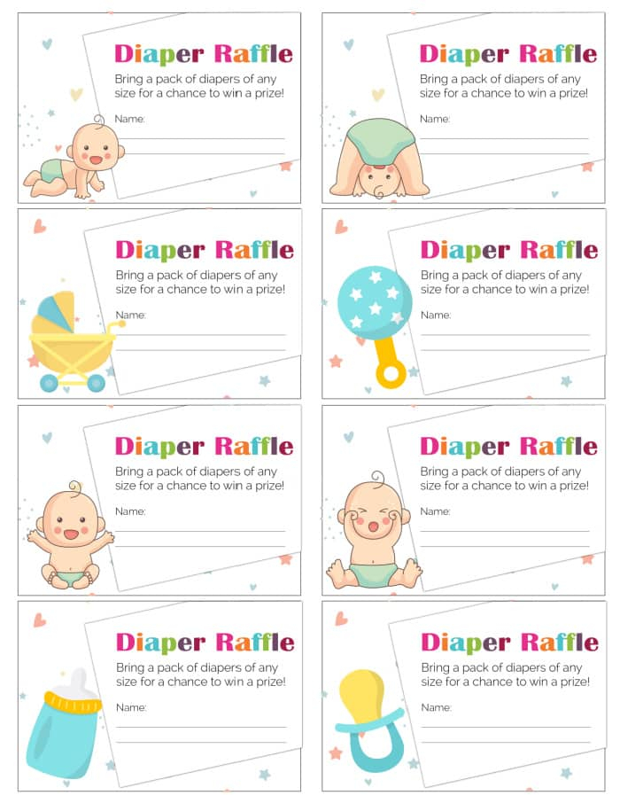 Diaper Raffle Tickets Free Printable