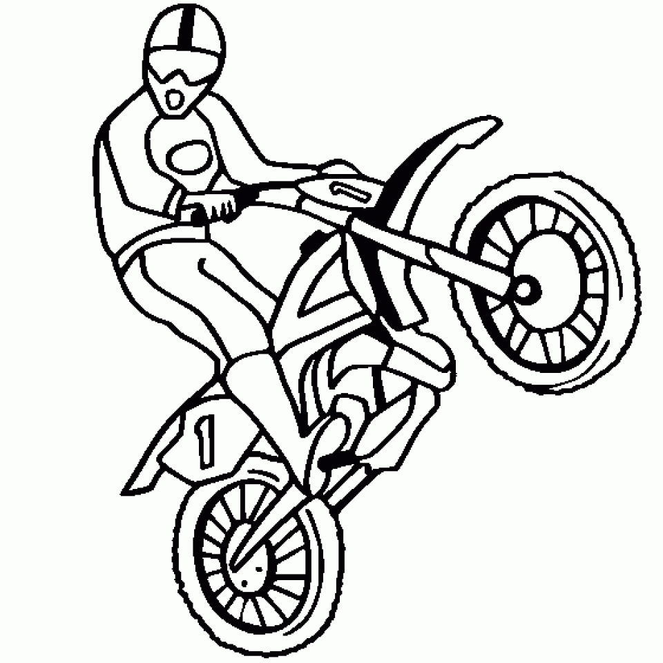 Dirt Bike Printable Coloring Pages