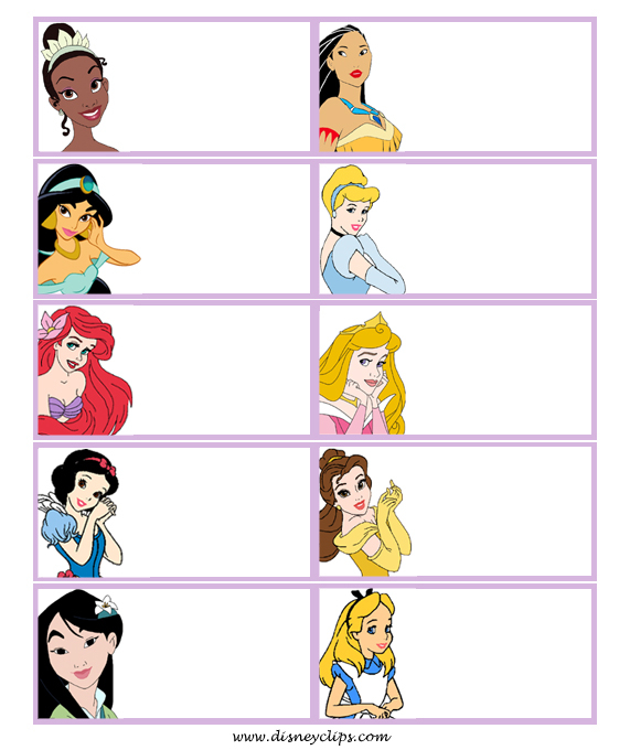 Disney Name Tags Printable