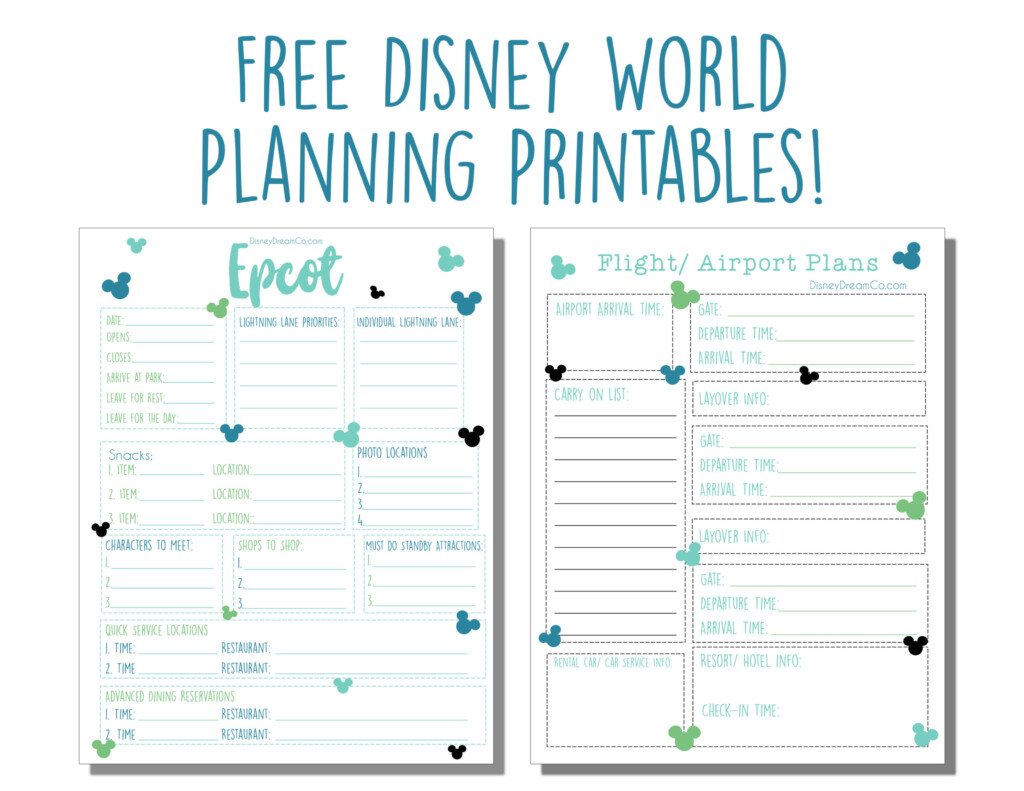 Disney World Free Planning Printables Disney Vacation Vrogue co