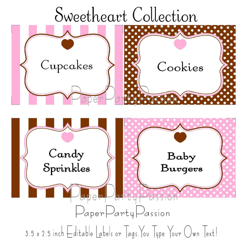 Downloadable Free Printable Candy Buffet Labels