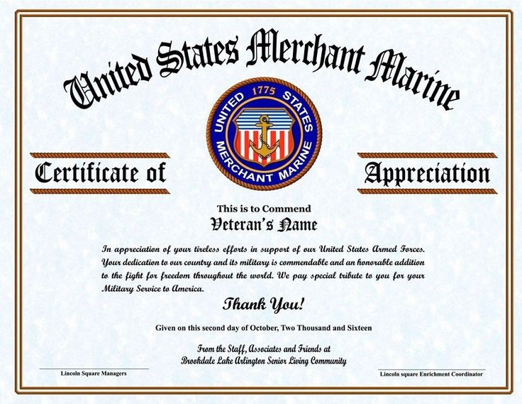 Downloadable Sample Veterans Day Certificates Free Printables