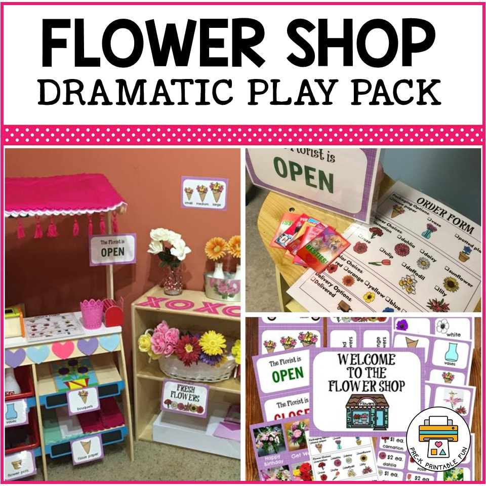 Dramatic Play Flower Shop Free Printables