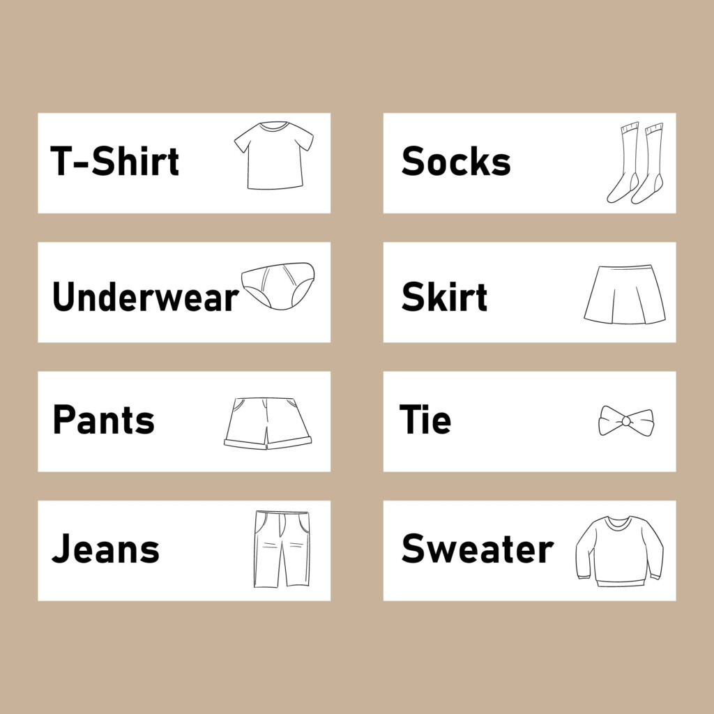 Drawer Labels Kids 10 Free PDF Printables Printablee