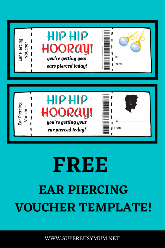 Ear Piercing Gift Certificate Template Free