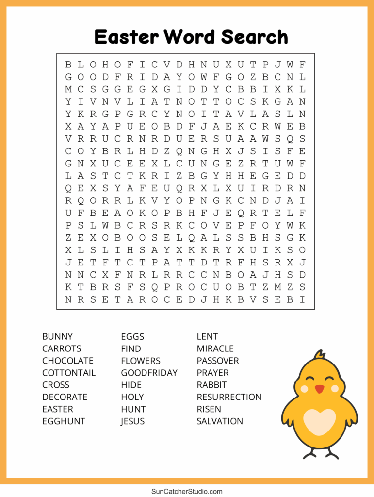 Easter Word Search Free Printable For Kids Lillian Home Word Search 