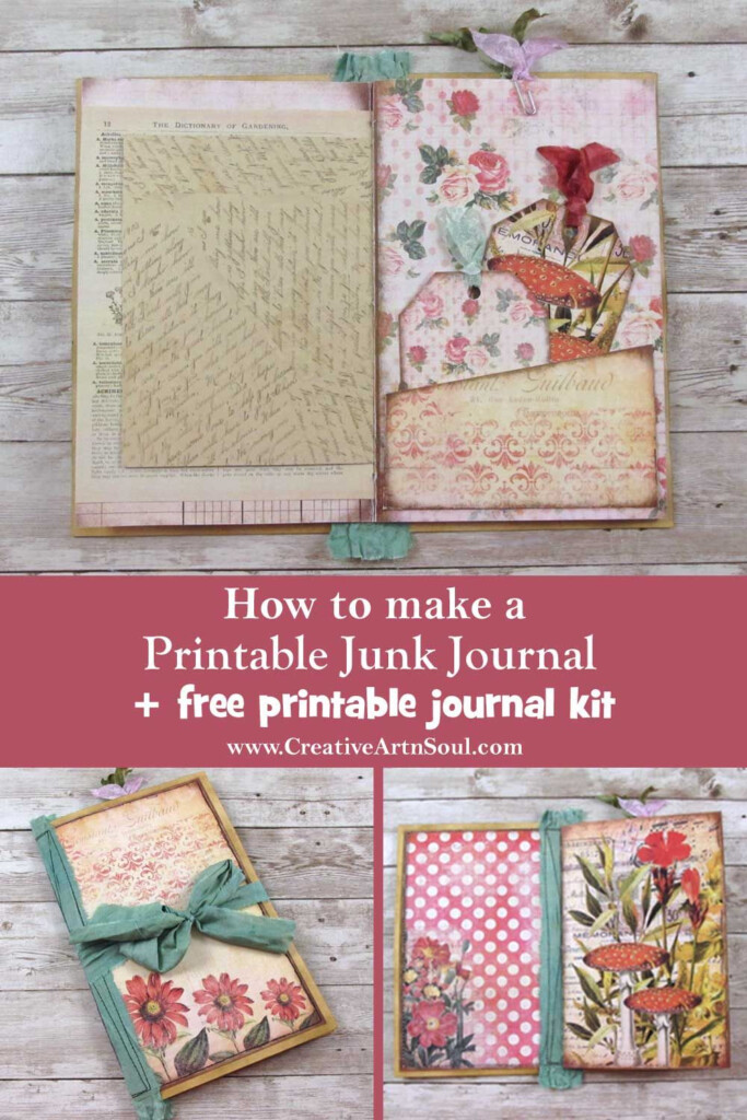 Easy Printable Junk Journal Tutorial Free Printable Journal Kit 