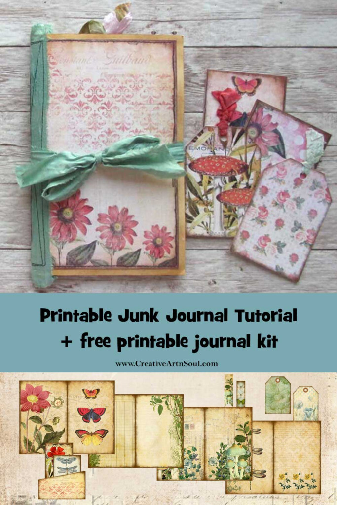 Easy Printable Junk Journal Tutorial Free Printable Junk Journal Kit 