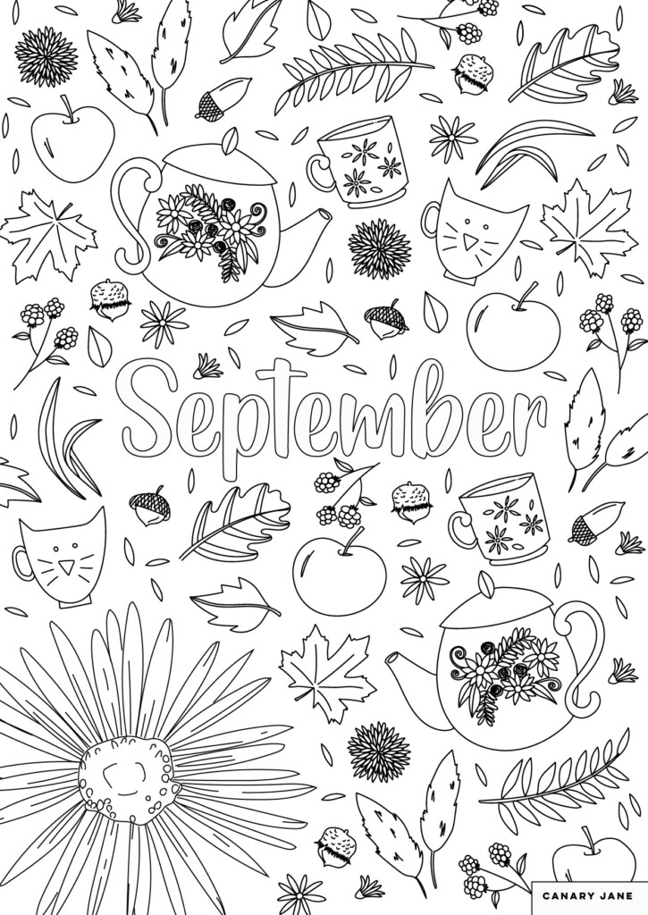 Easy September Coloring Pages Fun Activities For Kids