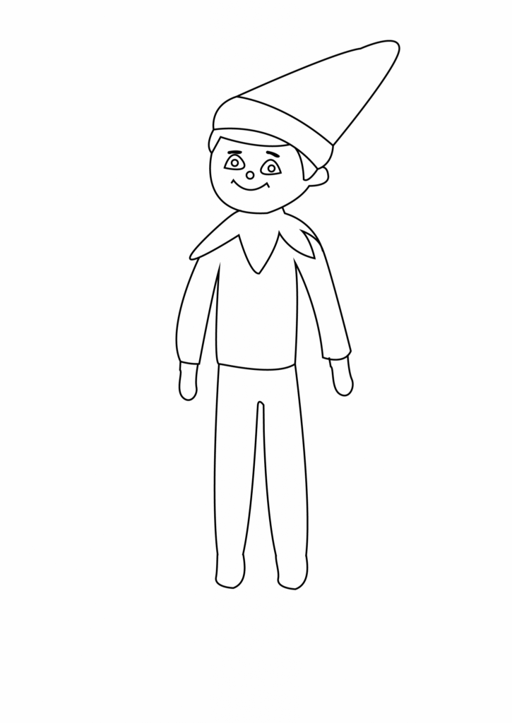 Elf On The Shelf Free Printable Coloring Pages