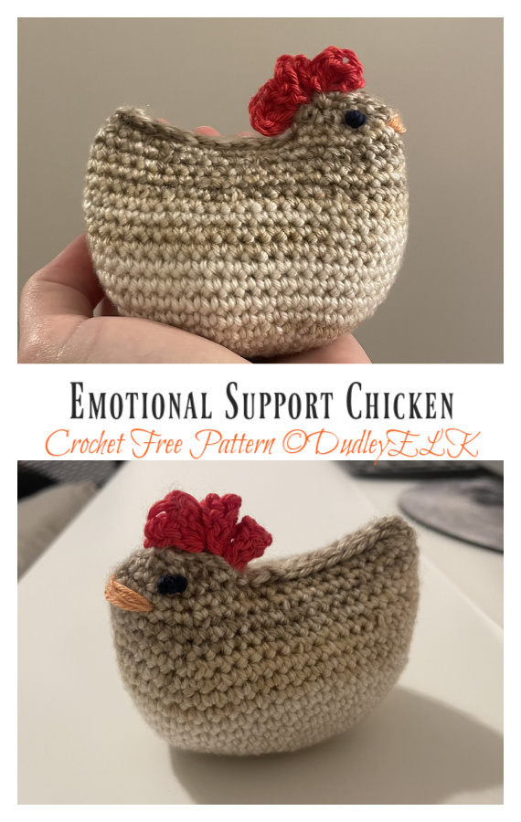 Emotional Support Chicken Crochet Free Pattern Crochet Knitting
