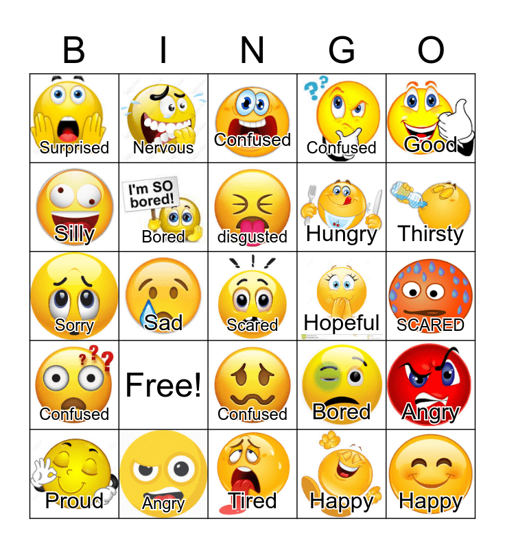 Emotions Bingo Free Printable