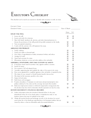 Executor Of Estate Form Pdf Fill Online Printable Fillable Blank 