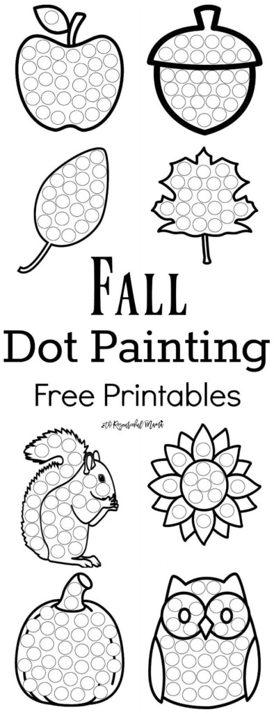 Fall Dot Painting Free Printables Fall Preschool Autumn Activities 