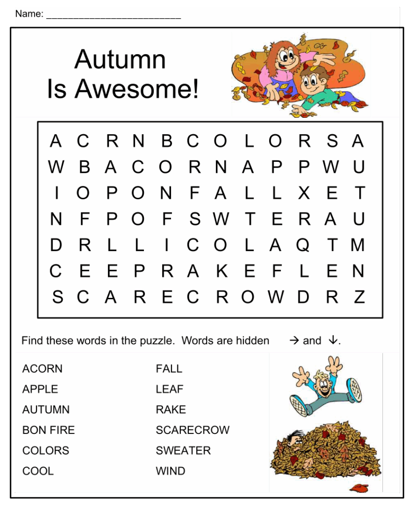 Fall Worksheets 10 Free PDF Printables Printablee