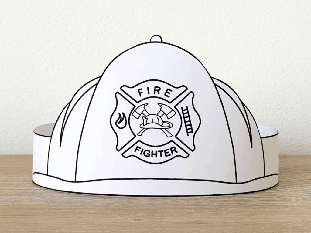 Fireman Hat Template Black And White