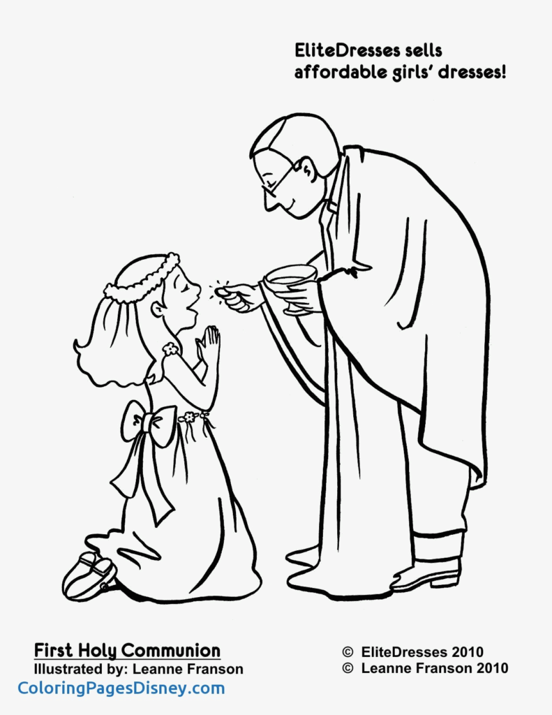First Communion Coloring Pages Printable At GetDrawings Free Download