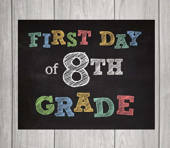 First Day Of 8th Grade Sign Free Printable Newfreepri Vrogue co