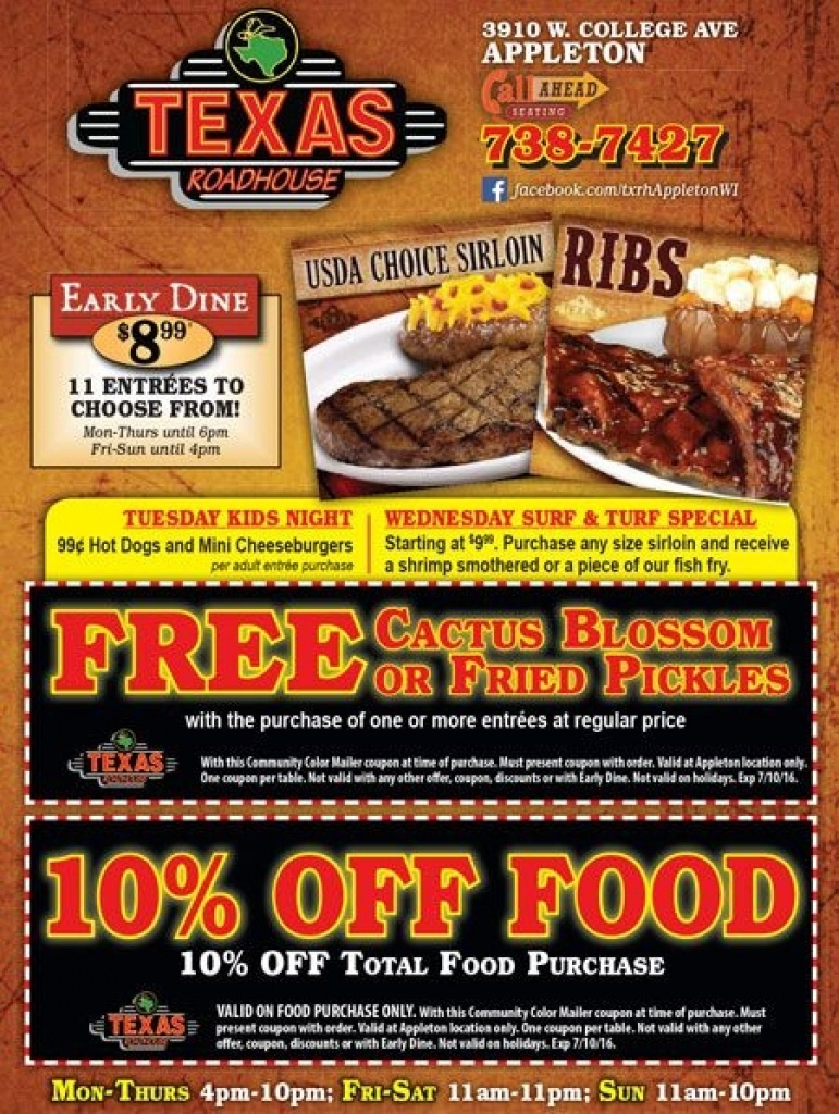 Free Appetizers At Texas Roadhouse Printable Coupons For Savvy Diners