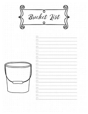 Free Bucket List Printable Customize Online Print At Home
